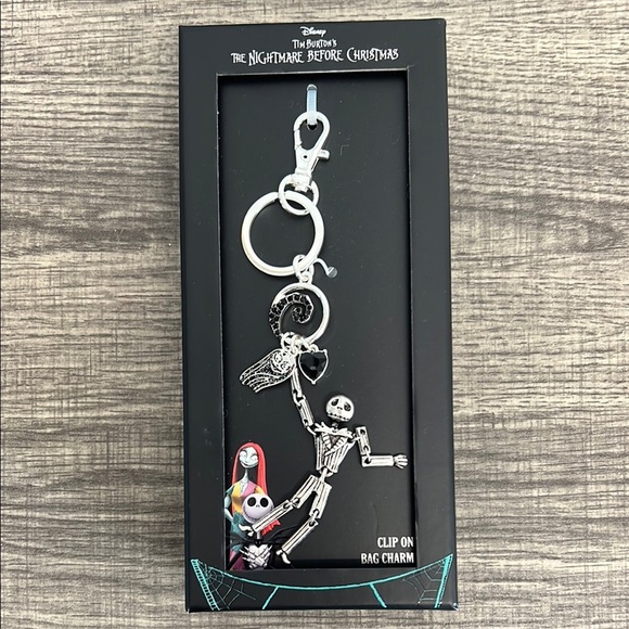 〰️ Disney Silver The Nightmare Before Christmas Bag Charm 🖤 - Picture 1 of 7